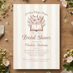 New Chapter Terracotta Wildflowers Bridal Shower Invitation