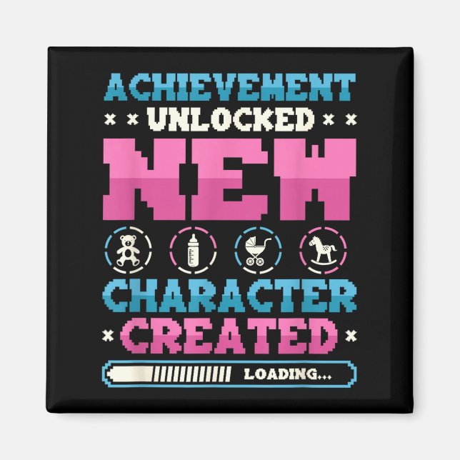New Character D Gamer Pregnancy Announcement  Magnet (Front)