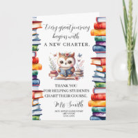 New Charter Teacher Appreciation Book Quote Gift 