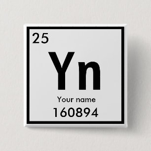 New chemical Element 2 Inch Square Button