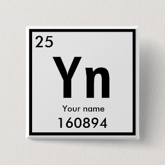 New chemical Element 2 Inch Square Button