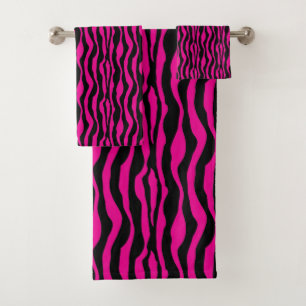 *New* Chic Pink Zebra Print Towel Set