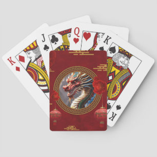 New chinese dragon year playing cards