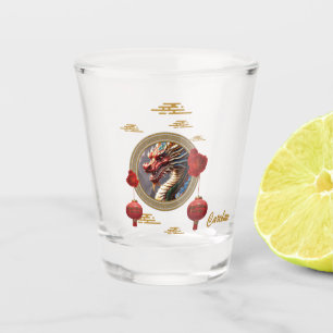 New chinese dragon year shot glass