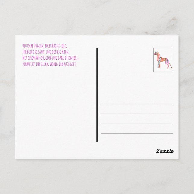 New Christmas Great Danes Postcard (Back)