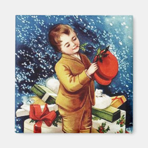 New Christmas Hat Vintage Magnet