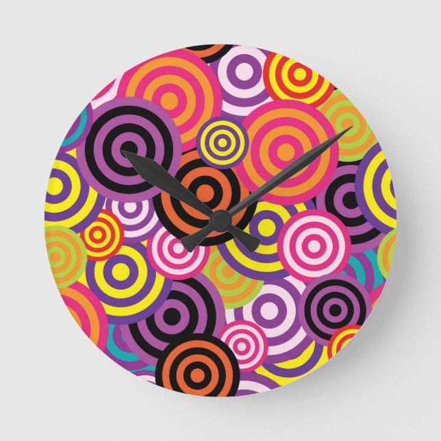 New Circle Abstract art Round Clock (Front)