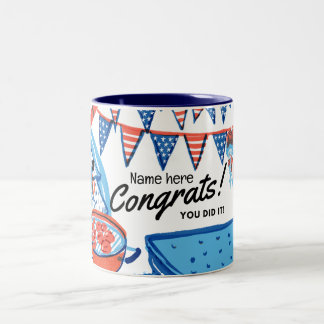 New Citizen Gift - American Patriotic USA  Two-Tone Coffee Mug