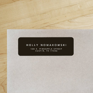 New Classic Modern Midnight Black Return Address