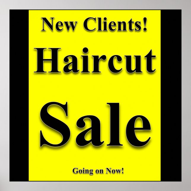 New Clients Haircut Sale Poster Matte (Front)