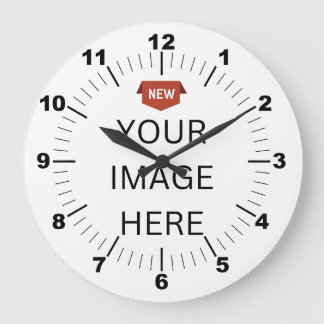 NEW! Clock - 10" Round Black Wooden Frame
