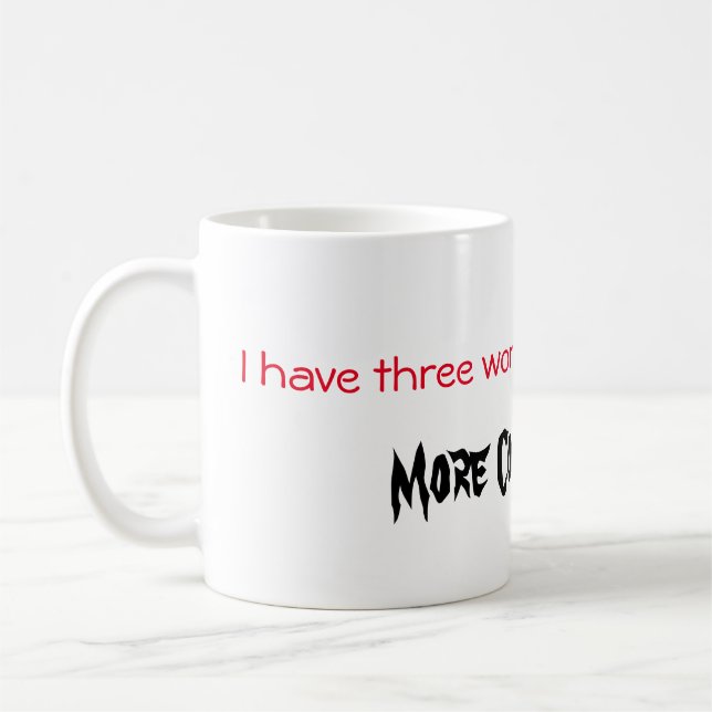 New Coffee Now in red and black text Coffee Mug (Left)
