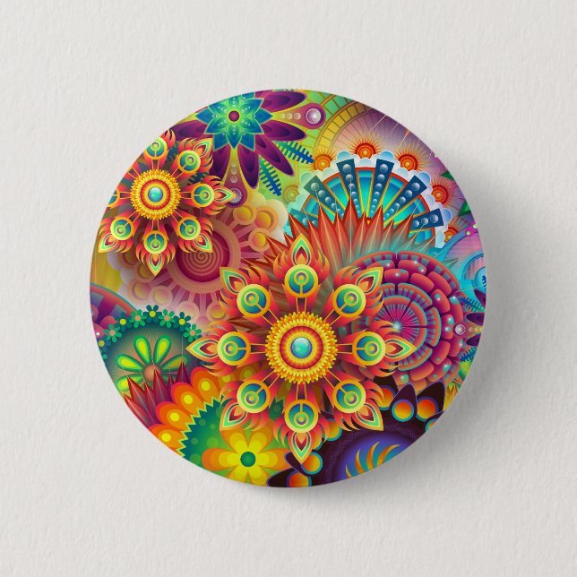 New Colourful Abstract BackGround 2 Inch Round Button (Front)