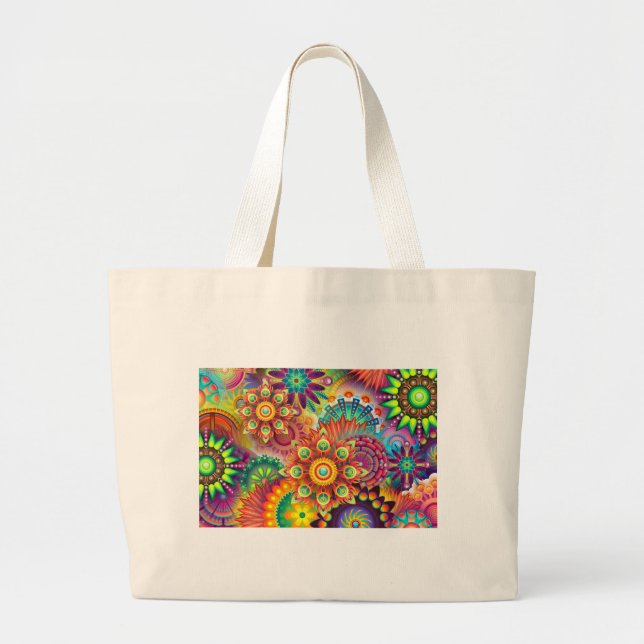 New Colourful Abstract BackGround Large Tote Bag (Front)