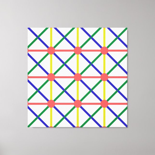 new colourful circle,square and rectangle,patterns canvas print (Front)
