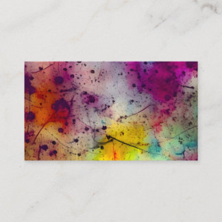 New Colourful Distress Art: Unique Rare Design Business Card