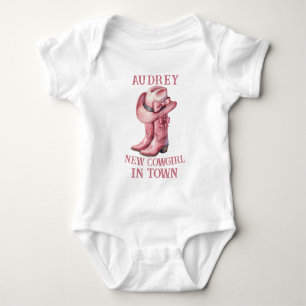 New Cowgirl In Town Baby Bodysuit