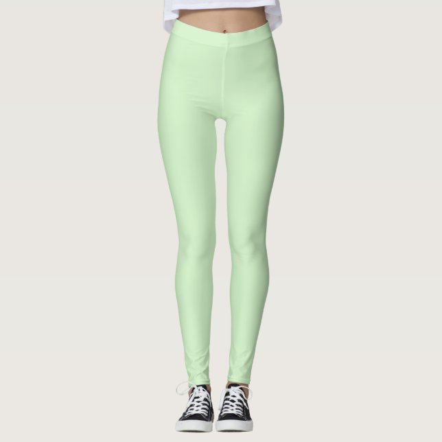 New Creame Green Leggings (Front)