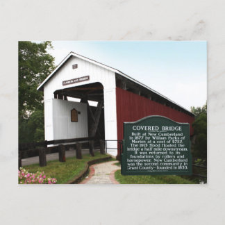New Cumberland Covered Bridge Plaque Postcard
