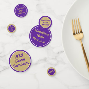 New! Custom class reunion table confetti