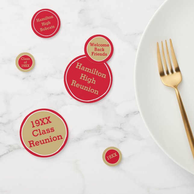 New! Custom class reunion table confetti (Group)