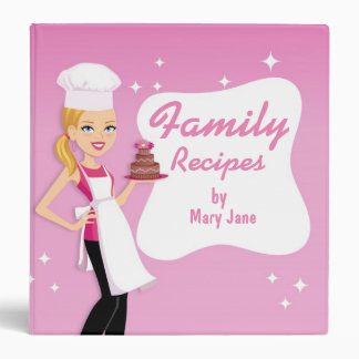 New Custom Unique Hot Pink Family Recipe Album Binder