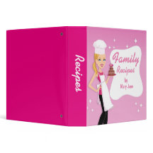 New Custom Unique Hot Pink Family Recipe Album