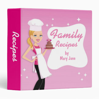 New Custom Unique Hot Pink Recipe Album Binder