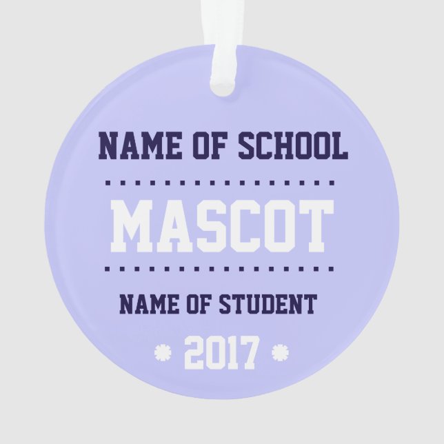 New Customizable Class of 2017 Ornament (Back)
