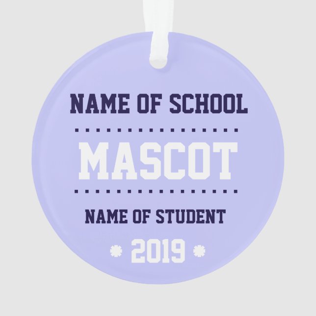 New Customizable Class of 2019 Ornament (Back)