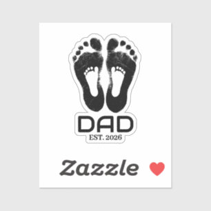 New Dad Baby Footprints Established Date 