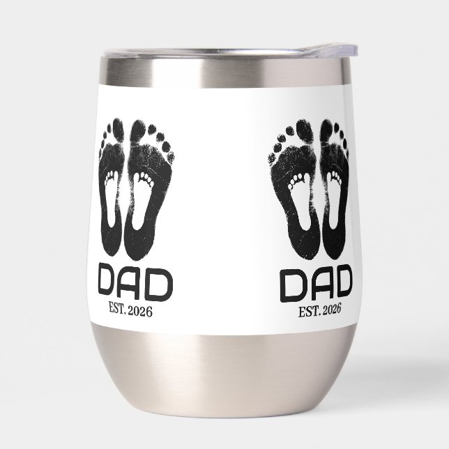 New Dad Baby Footprints Established Date  (Left)