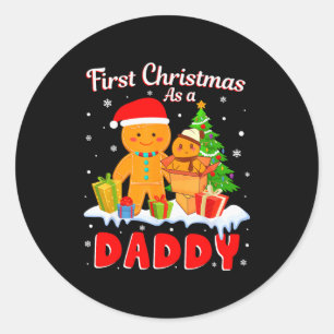 New Dad Christmas Costume First Christmas As A Dad Classic Round Sticker