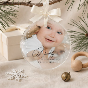 New Dad Christmas Gift Personalized Daddy First Ornament