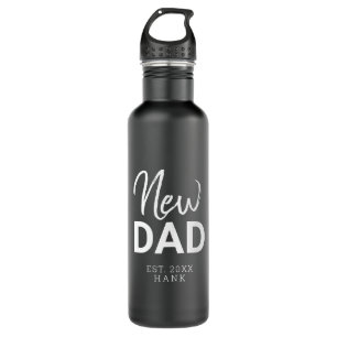New Dad Established Date Personalized 710 Ml Water Bottle