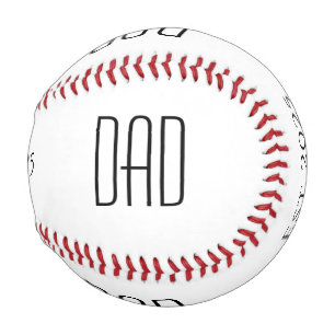 New Dad Father's Day Black White Minimalist    Baseball