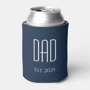 New Dad Father's Day Simple Blue Can Cooler