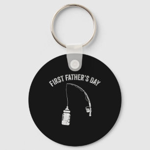 New Dad Fisherman, First Fathers Day Fishing Dad Keychain