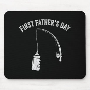 New Dad Fisherman, First Fathers Day Fishing Dad Mouse Pad