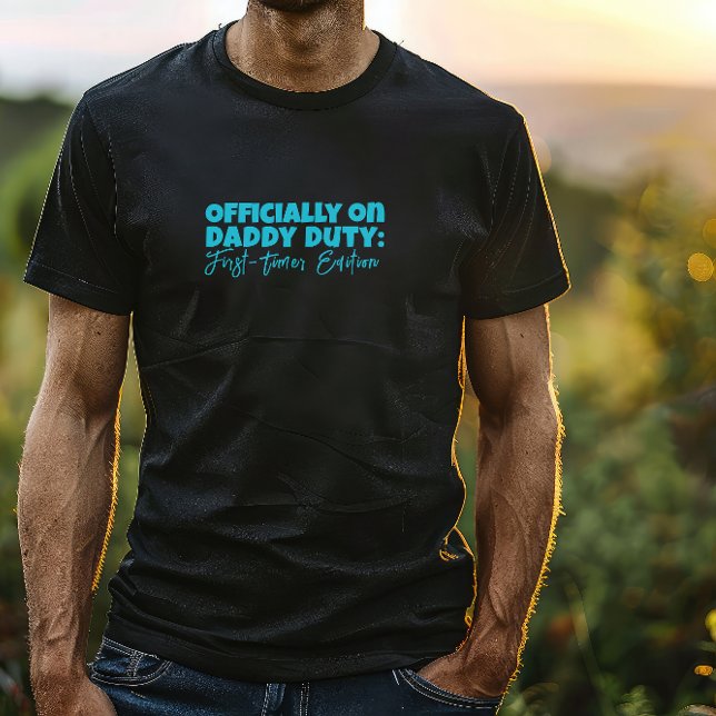 New Dad Gift Ironic Slogan blue letter T-Shirt (Creator Uploaded)