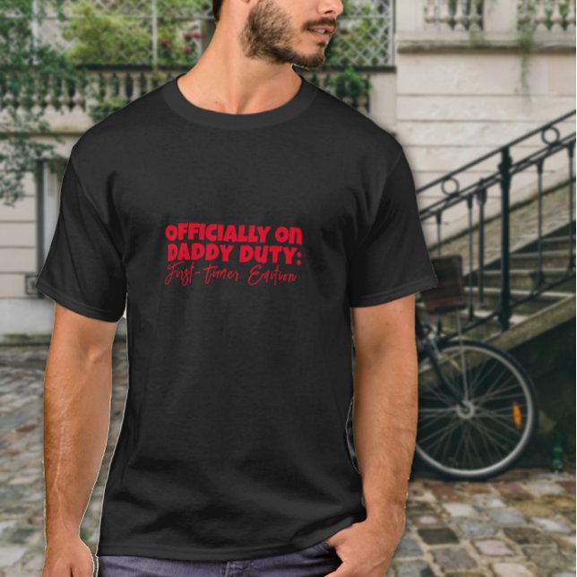 New Dad Gift Ironic Slogan red letter T-Shirt (Creator Uploaded)