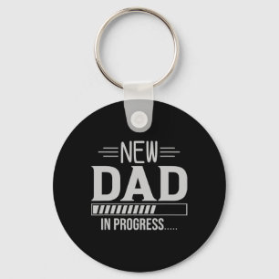 New Dad In Progress Expectant Fathers  Keychain