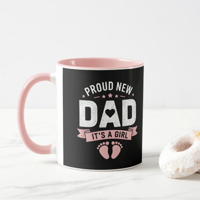 New Dad Its a girl Mug (With Donut)