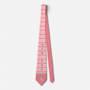 New Dad Nautical Pink Fun Custom Tie