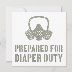 New Dad Prepared For Diaper Duty Funny Invitation
