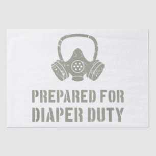 New Dad Prepared For Diaper Duty Funny Tissue Paper