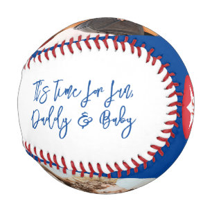 New Dad Sports Script Photo First Fathers Day Baseball