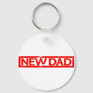 New Dad Stamp Keychain