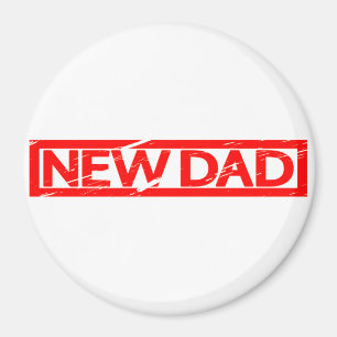 New Dad Stamp Magnet