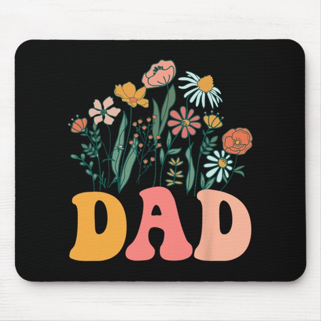 New Dad Wildflower First Birthday &amp; Baby Showe Mouse Pad (Front)